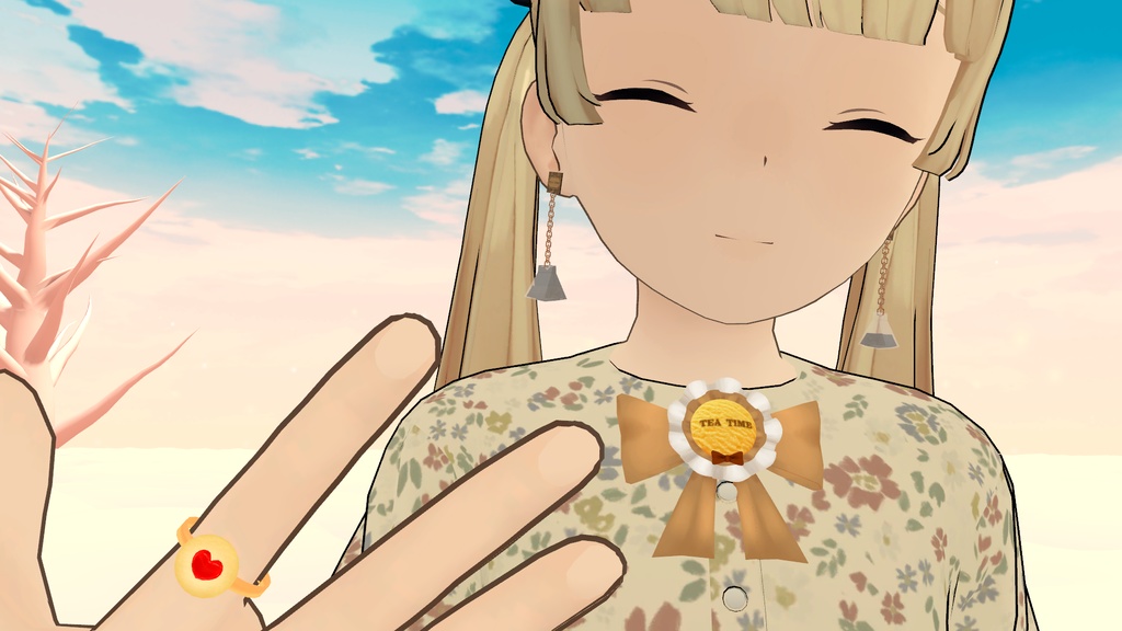 【3Dモデル】TeaTimeCookieアクセサリーセット【VRChat向け】