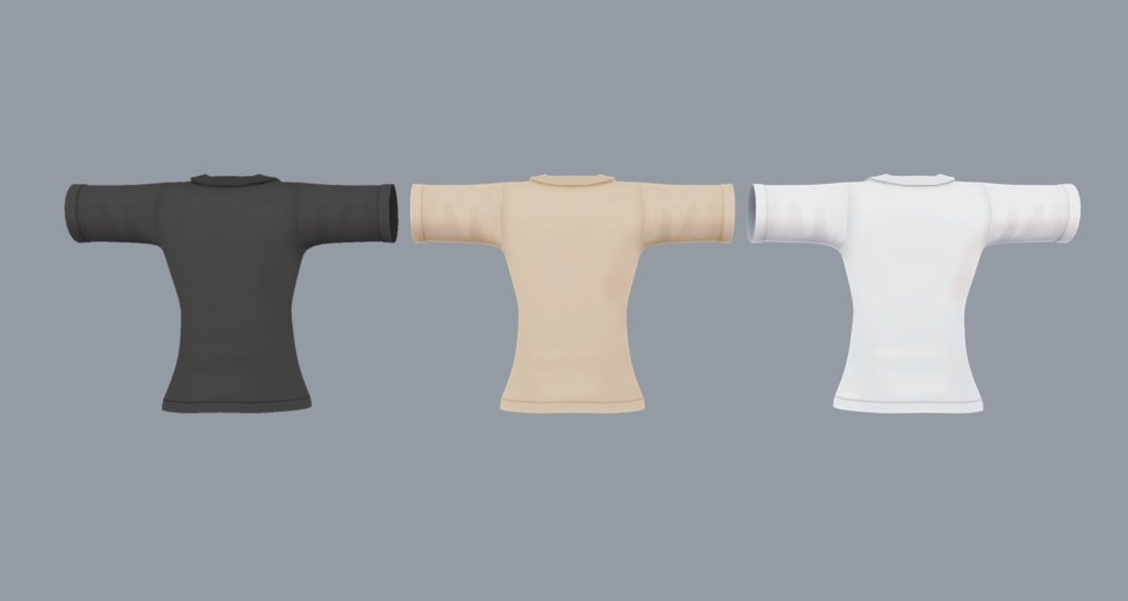 【水瀬対応】半袖オープンカラーシャツ