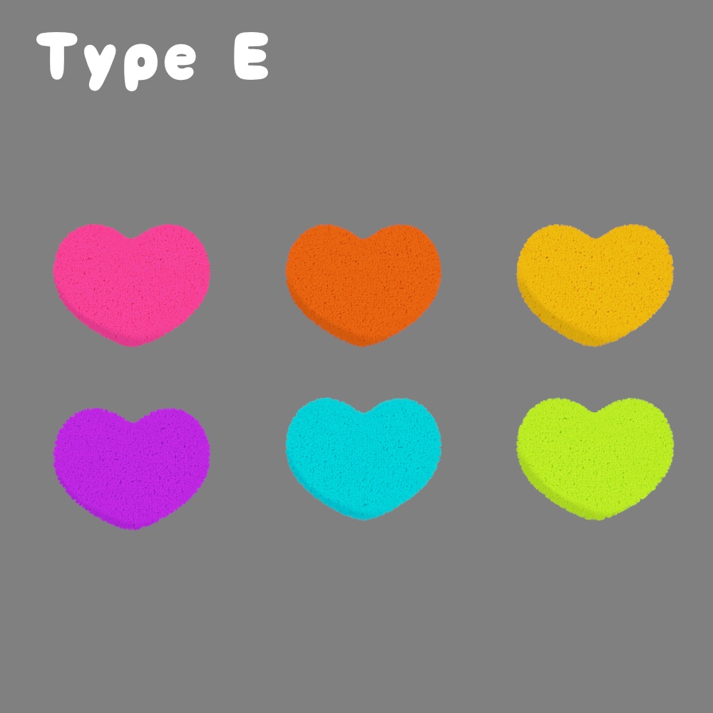 【無料】もこもこハートクッション【3Dモデル】