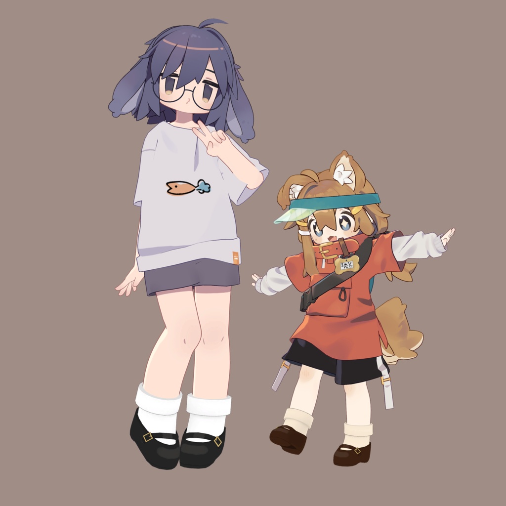 【まめひなた・うささき対応】三つ折りソックス付おでこ靴【3Dモデル】