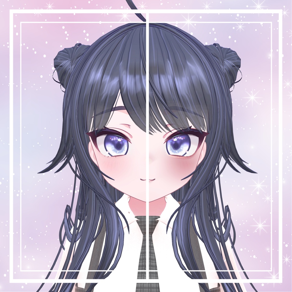 簡単導入☆キラキラ光る☆ラメ入りふんわりメイク ショコラver メイクテクスチャ ◇Makeup unitypakage◇