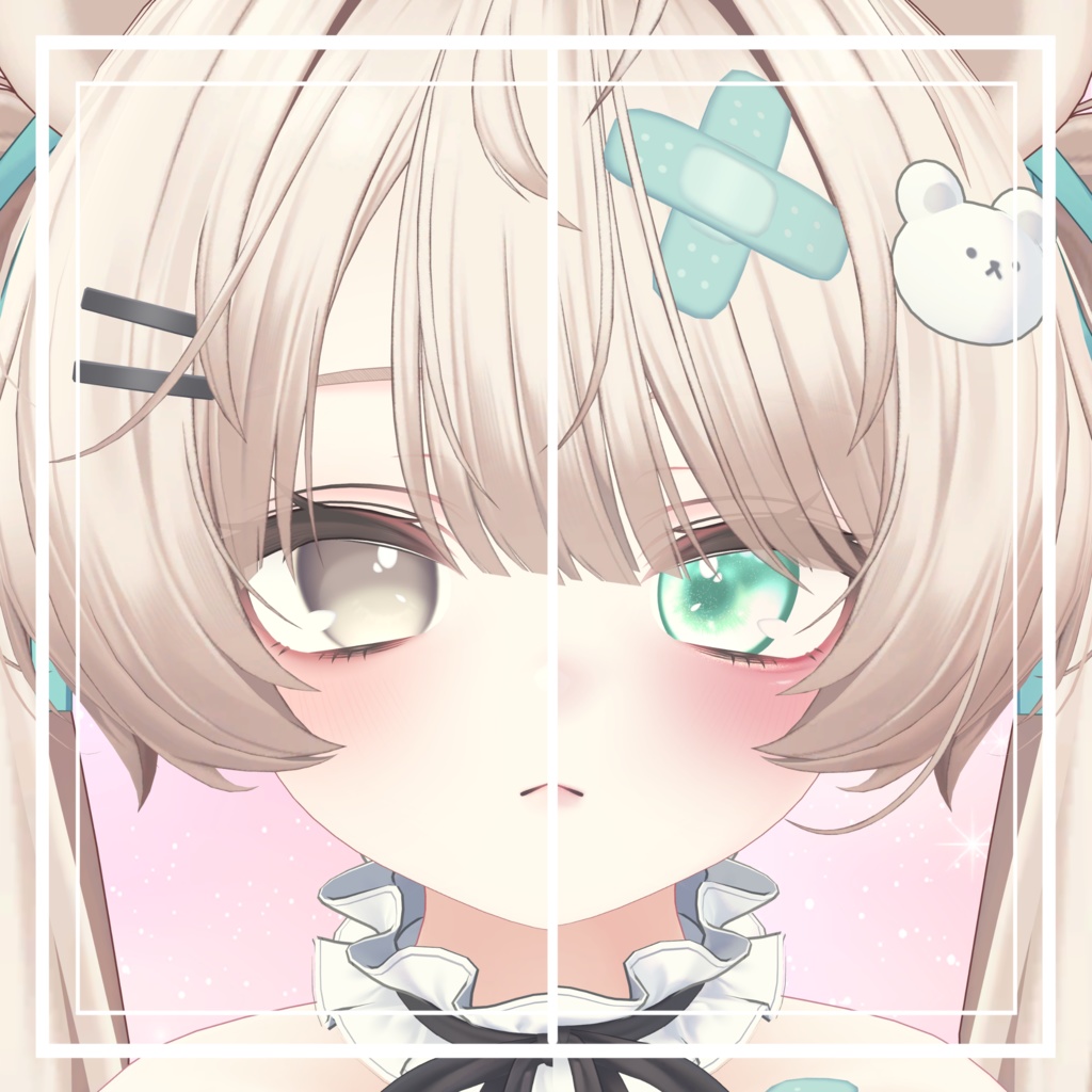 簡単導入☆キラキラ光る☆ラメ入りふんわりメイク ミルフィver メイクテクスチャ ◇Makeup unitypakage◇