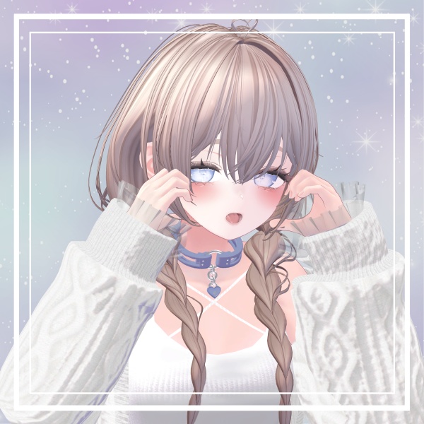 【4日間限定セール】【9アバター対応(全アバター対応可能)】もこもこクリアチョーカー(Fluffy Clear Choker)