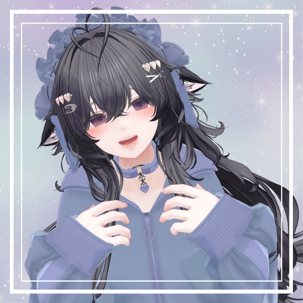 【4日間限定セール】【9アバター対応(全アバター対応可能)】もこもこクリアチョーカー(Fluffy Clear Choker)