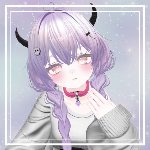 【4日間限定セール】【9アバター対応(全アバター対応可能)】もこもこクリアチョーカー(Fluffy Clear Choker)