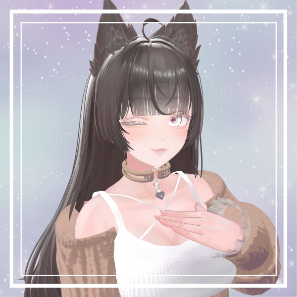 【4日間限定セール】【9アバター対応(全アバター対応可能)】もこもこクリアチョーカー(Fluffy Clear Choker)