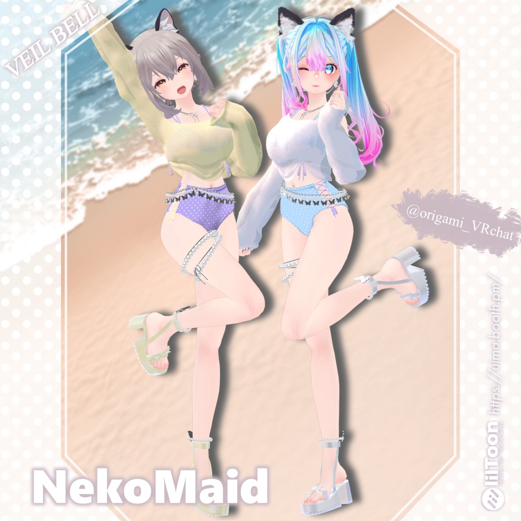【リリース記念セール】【8アバター対応】◇VEIL BELL◇Polka Summer