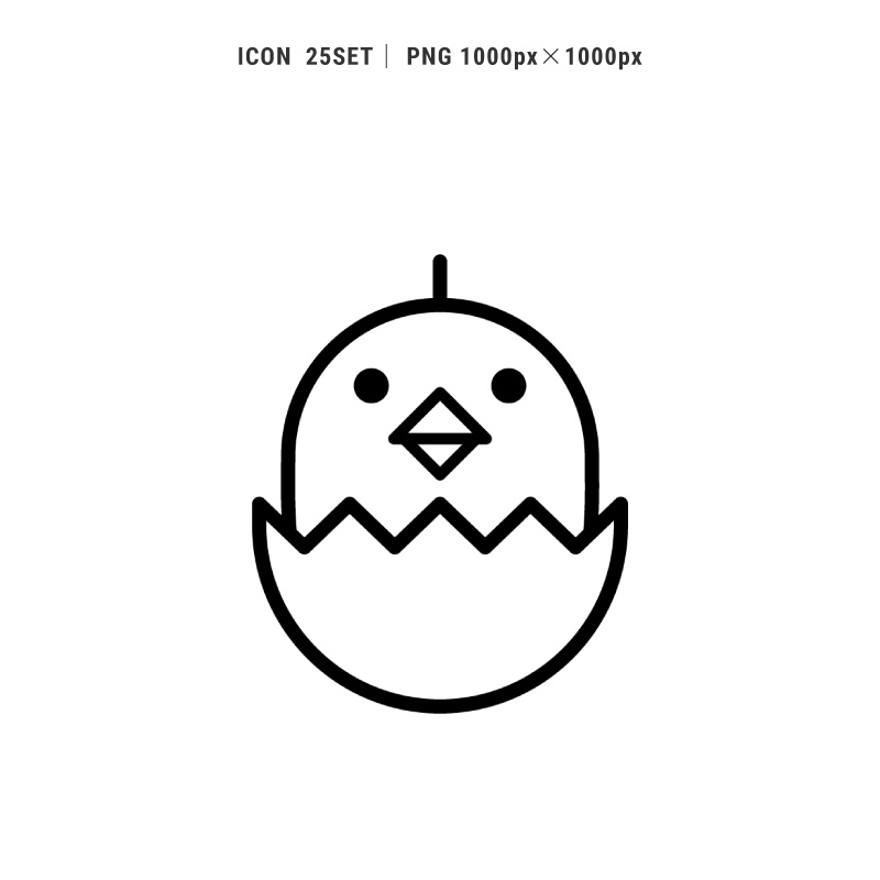 【アイコン01 25セット】PNG/背景透明 1000px × 1000px