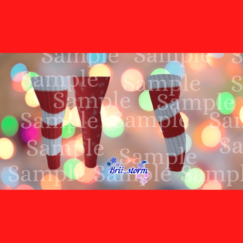 10 Christmas/Winter Thigh High Textures For Panda Base (Vrchat Assets)