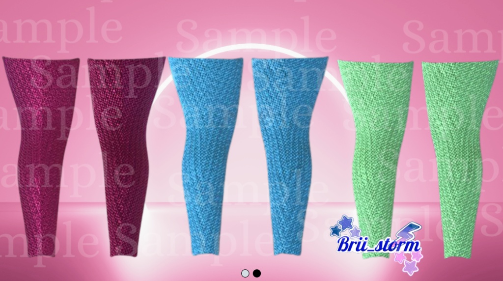 13 Pastel/Spring Thigh High Textures For Panda Base (Vrchat Assets)