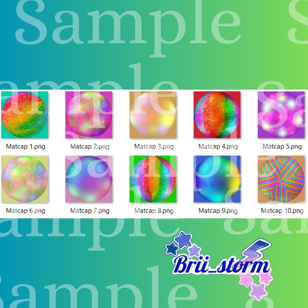 10 Rainbow Matcaps **Commercial License Available*