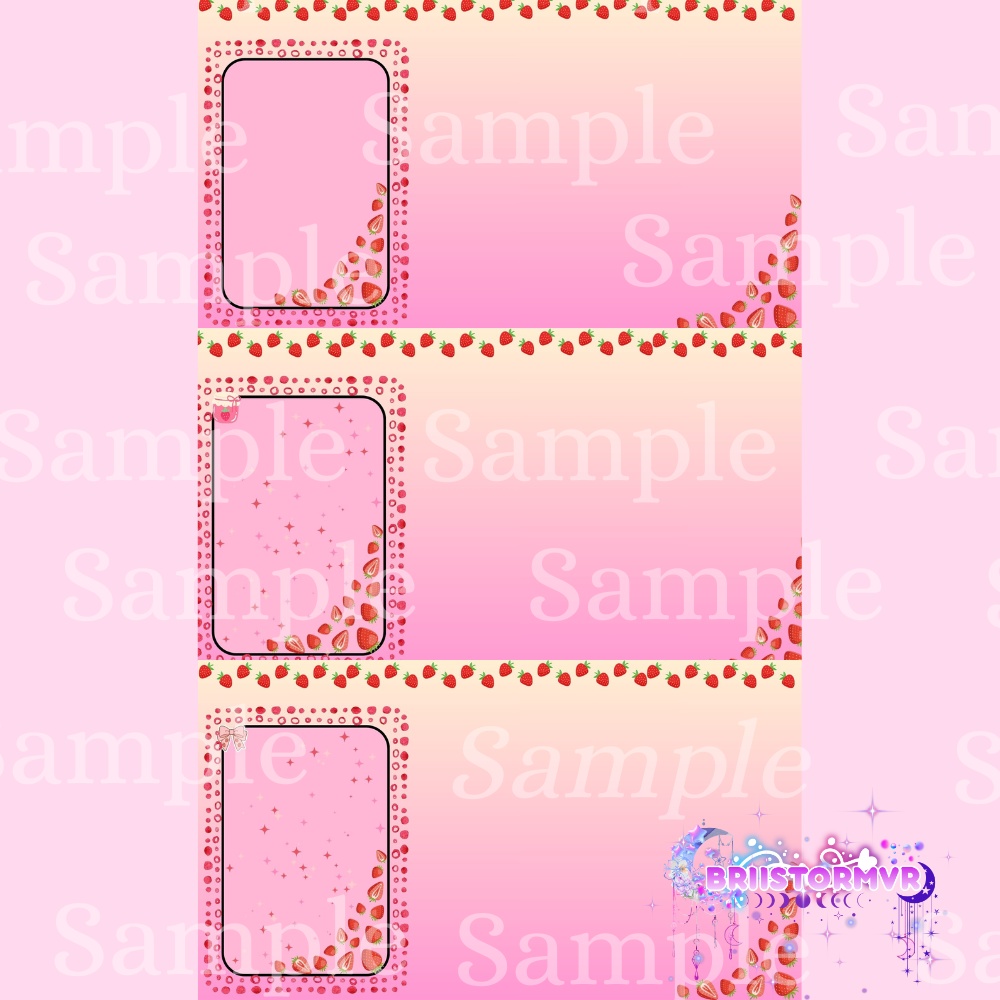 Strawberry Theme Animated Twitch Screens For Twitch