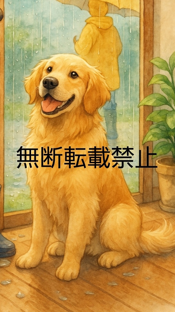 雨の日玄関と待っててくれる君