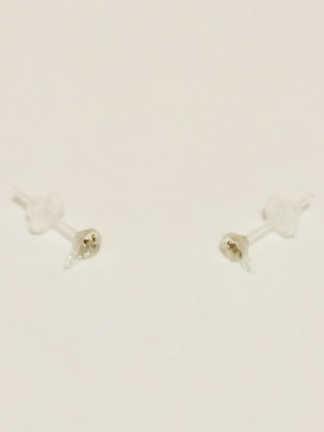 スノーボールピアス(イヤリング)【パープル】