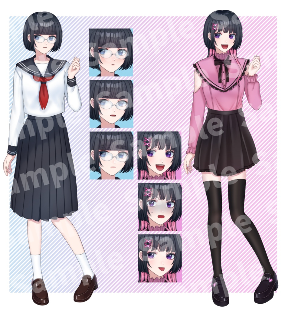 立ち絵素材③:学生4種【セット売り有】