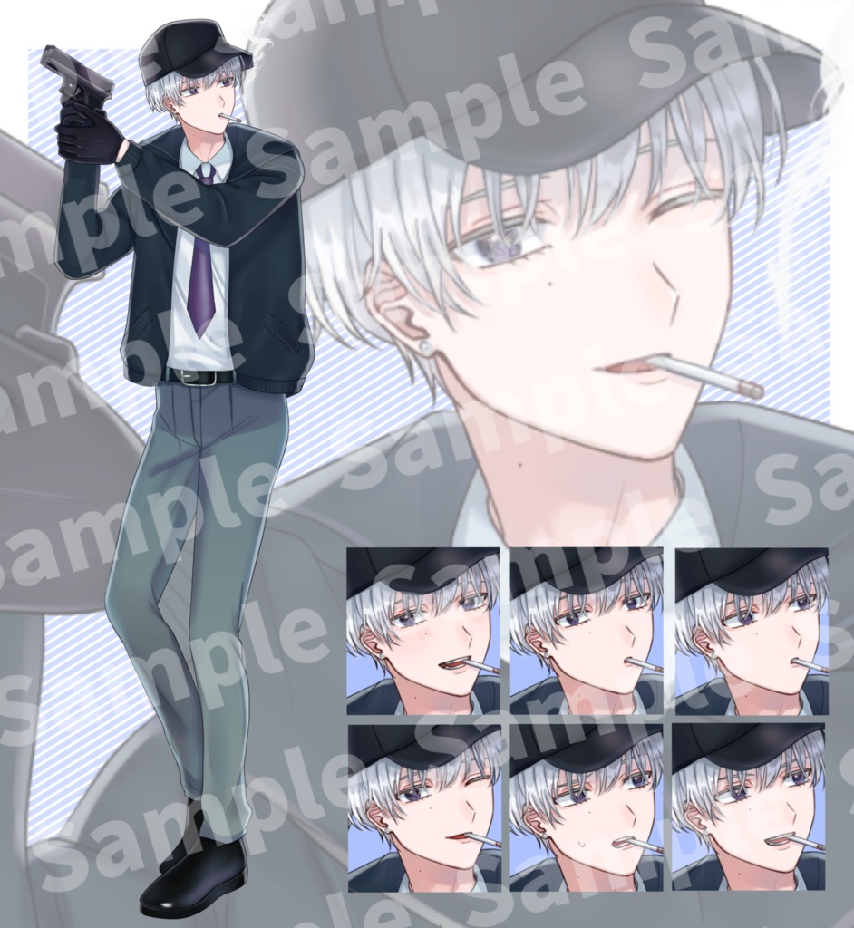 立ち絵素材④:男性4種【セット売り有】