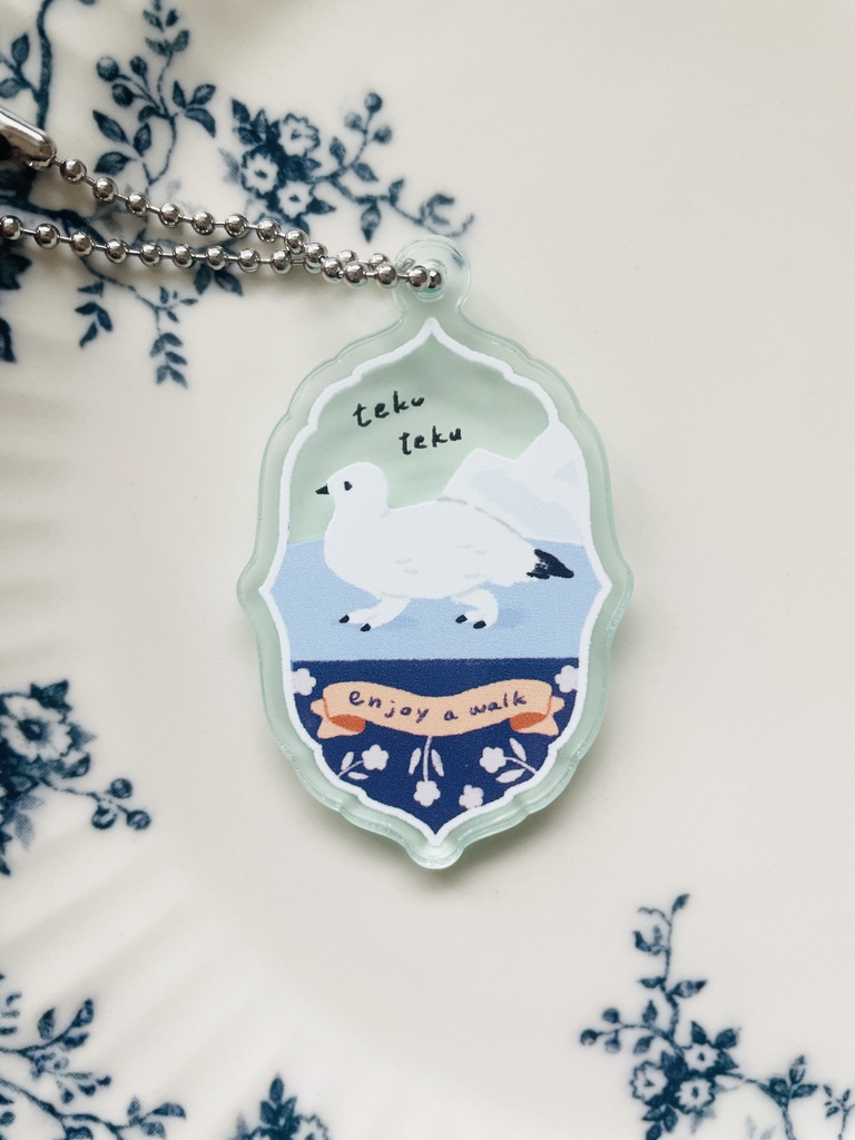 ライチョウのてくてくアクキー