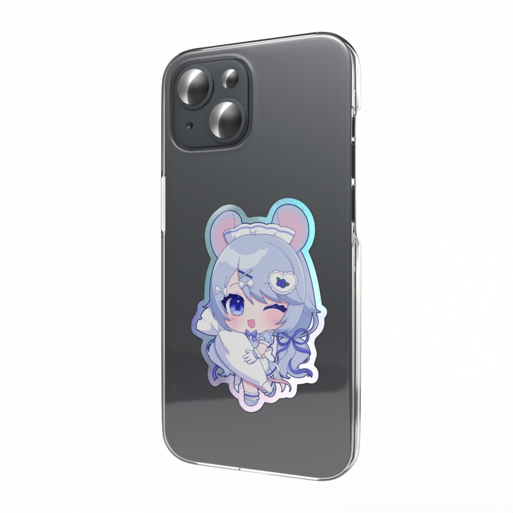 【もこもこ！パフェ♡ラブ】オーロラスマホステッカー