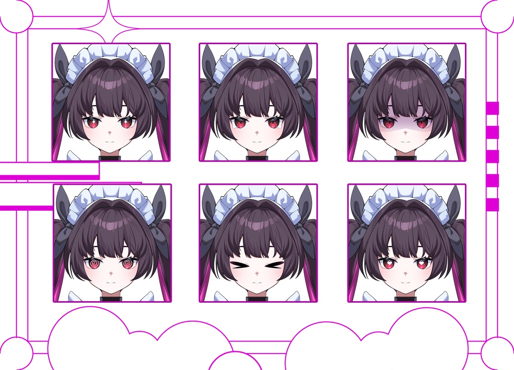 【汎用立ち絵】devilmaid 【パーツ分け済みPSD】