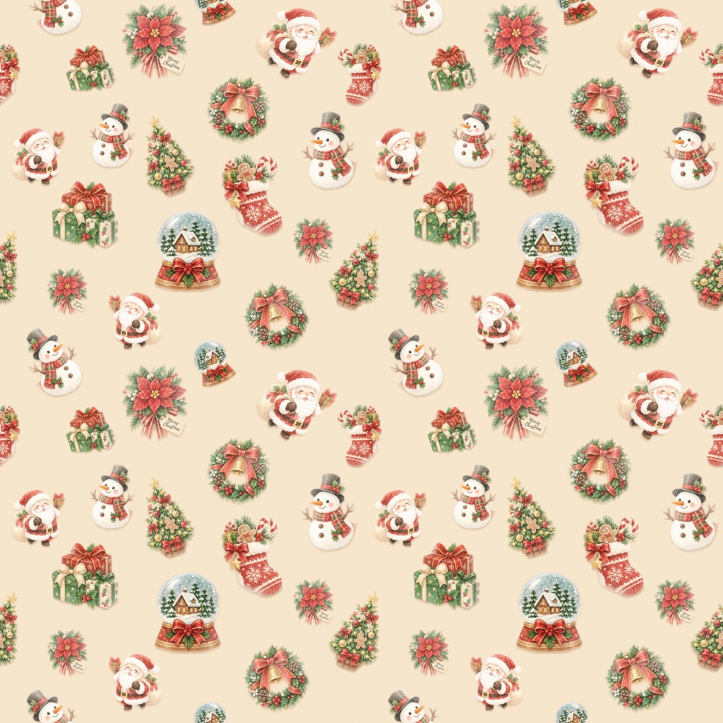 クリスマスデジタルペーパー 10色×2パターン(大柄と小柄)|背景画像・ラッピング・手帳デコ