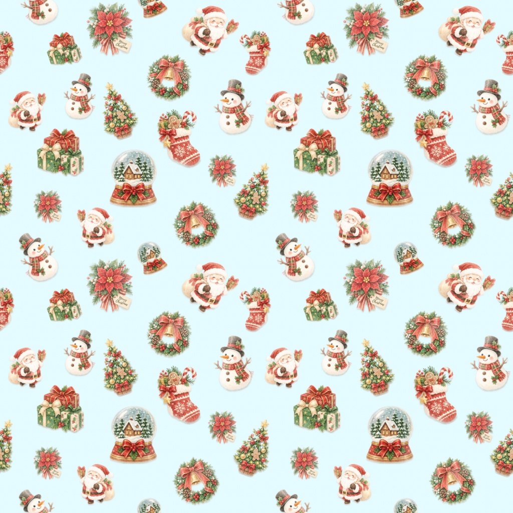 クリスマスデジタルペーパー 10色×2パターン(大柄と小柄)|背景画像・ラッピング・手帳デコ