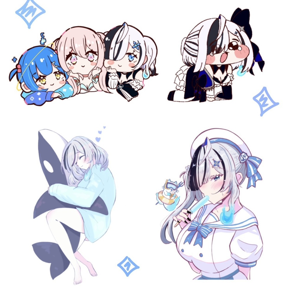幽々ゆらのミニステッカーセット