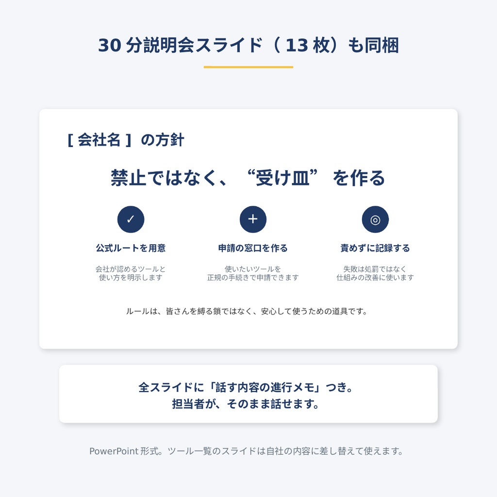 生成AI社内ルール整備キット(通常版)