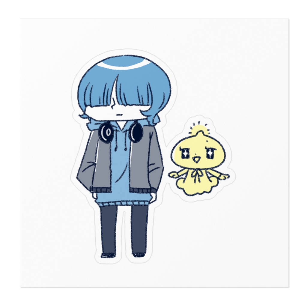 かふんちゃんとユズル君ステッカー