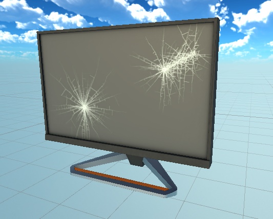 壊れたPCモニター