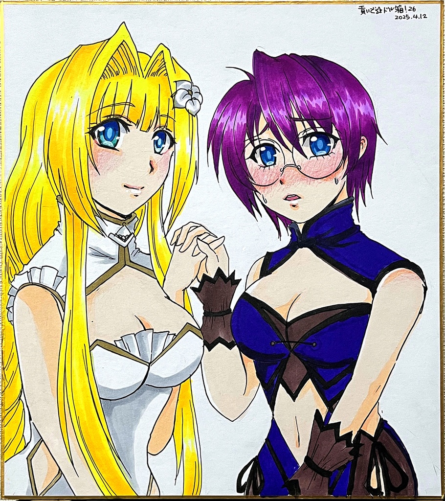 ヨシテル＆ミツヒデ　チャイナバージョン大色紙　　戦国乙女
