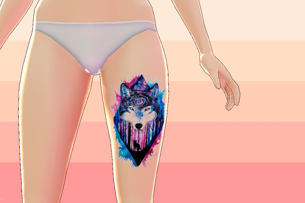 Wolf Leg Tattoo [VROID]