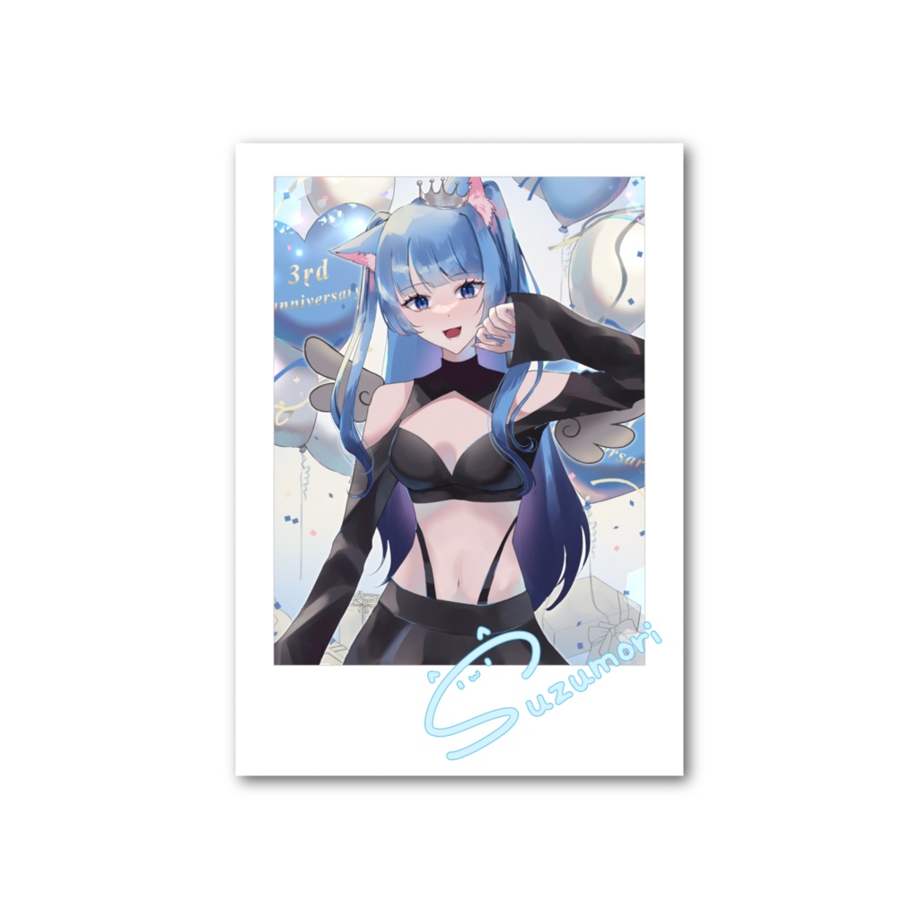 【個人Vtuber】3周年記念チェキ風カード【涼森そら】