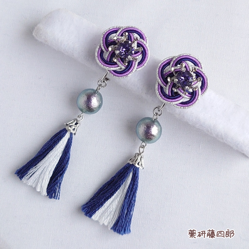 粟田口兄弟の水引イヤリング