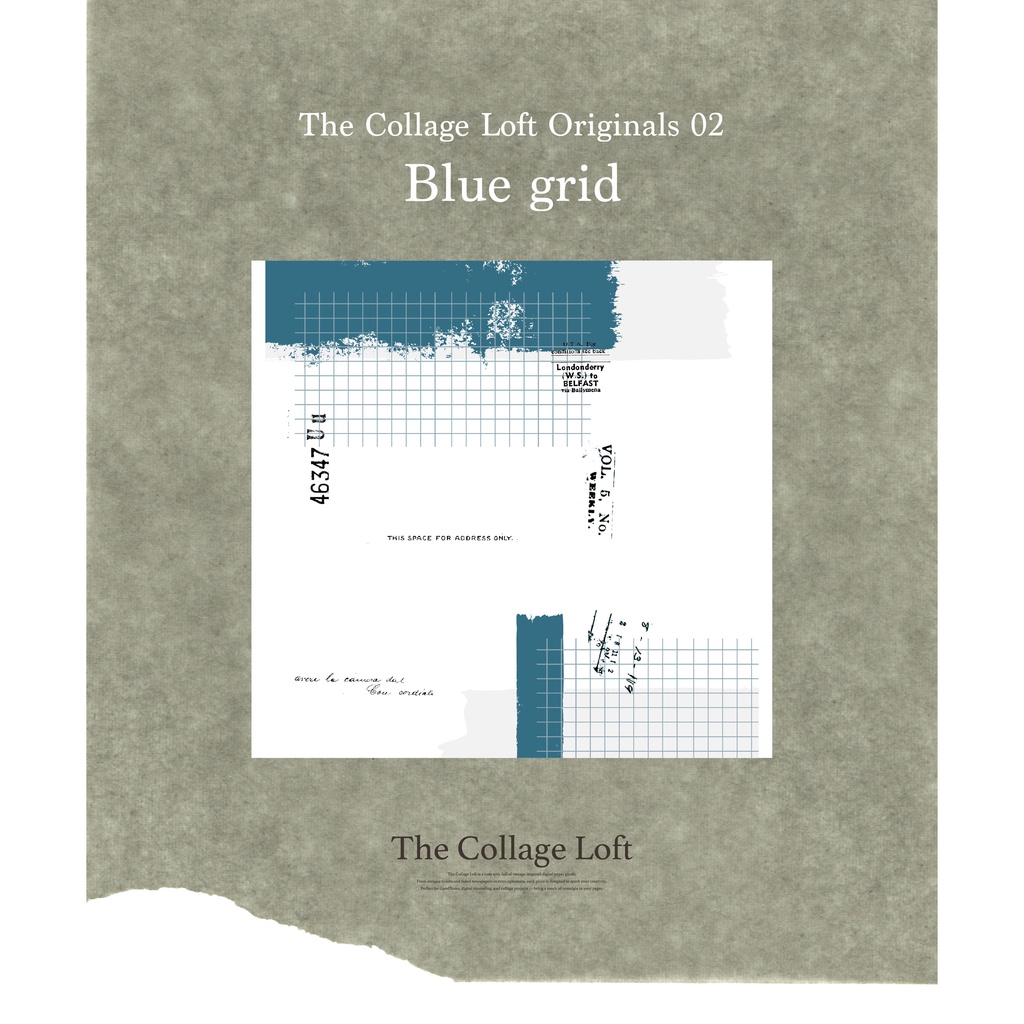 The Collage Loft Originals 02 - Blue grid