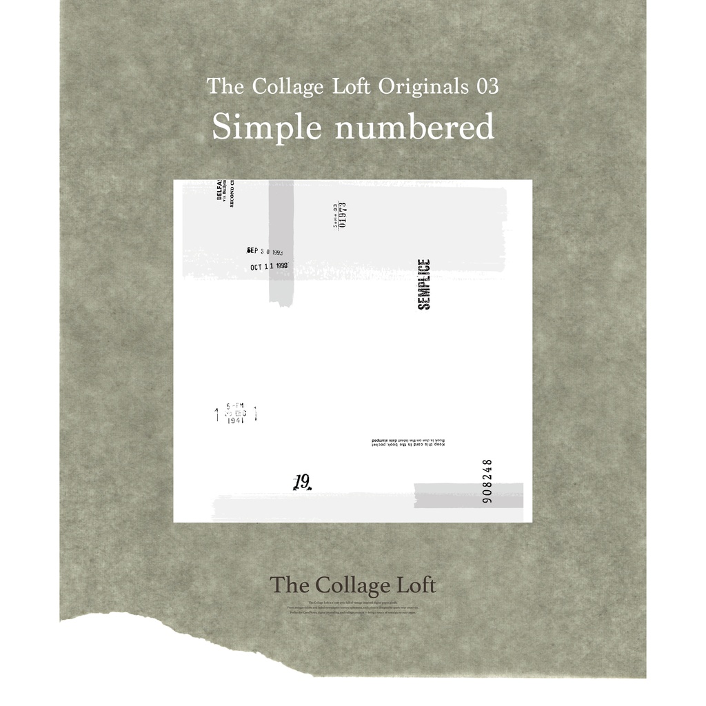The Collage Loft Originals 03 - Simple numbered