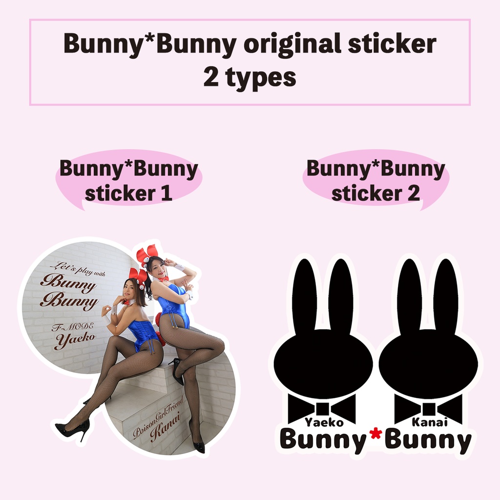Bunny*Bunnyダイカットステッカー 2種(Bunny*Bunny stickers 2 types)