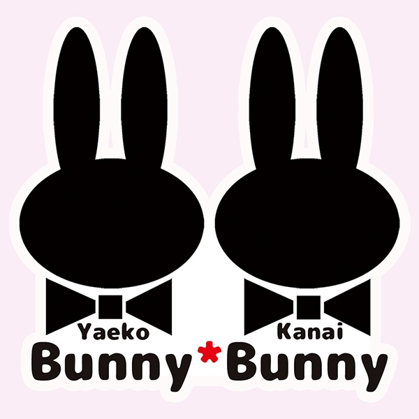 Bunny*Bunnyダイカットステッカー 2種(Bunny*Bunny stickers 2 types)