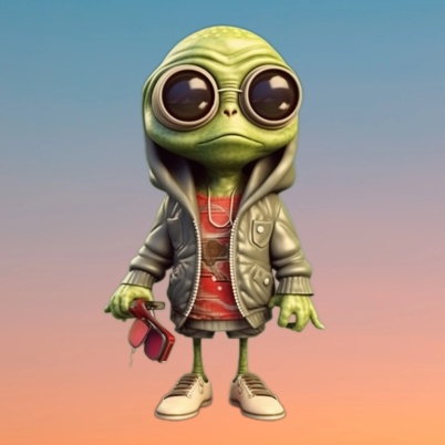 オシャレな宇宙人"Cute Alien" character