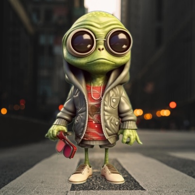 オシャレな宇宙人"Cute Alien" character