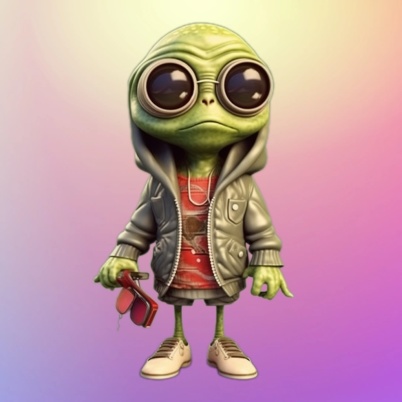 オシャレな宇宙人"Cute Alien" character