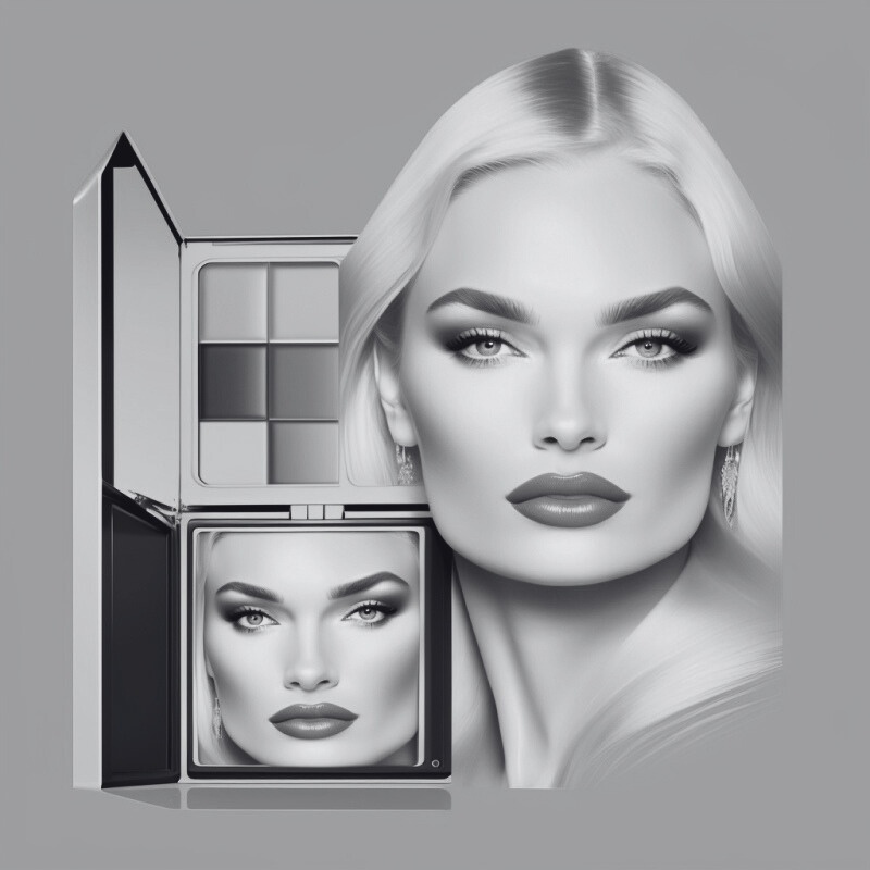 イラスト 女性ブロンド : 化粧品店向け Radiant Blonde: Art Illustration for a cosmetic store