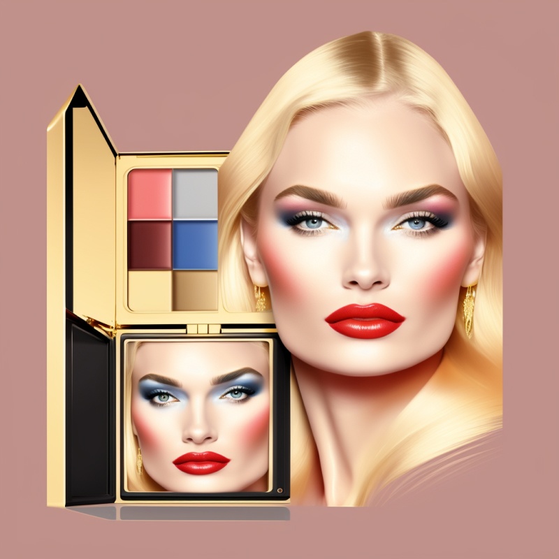 イラスト 女性ブロンド : 化粧品店向け Radiant Blonde: Art Illustration for a cosmetic store