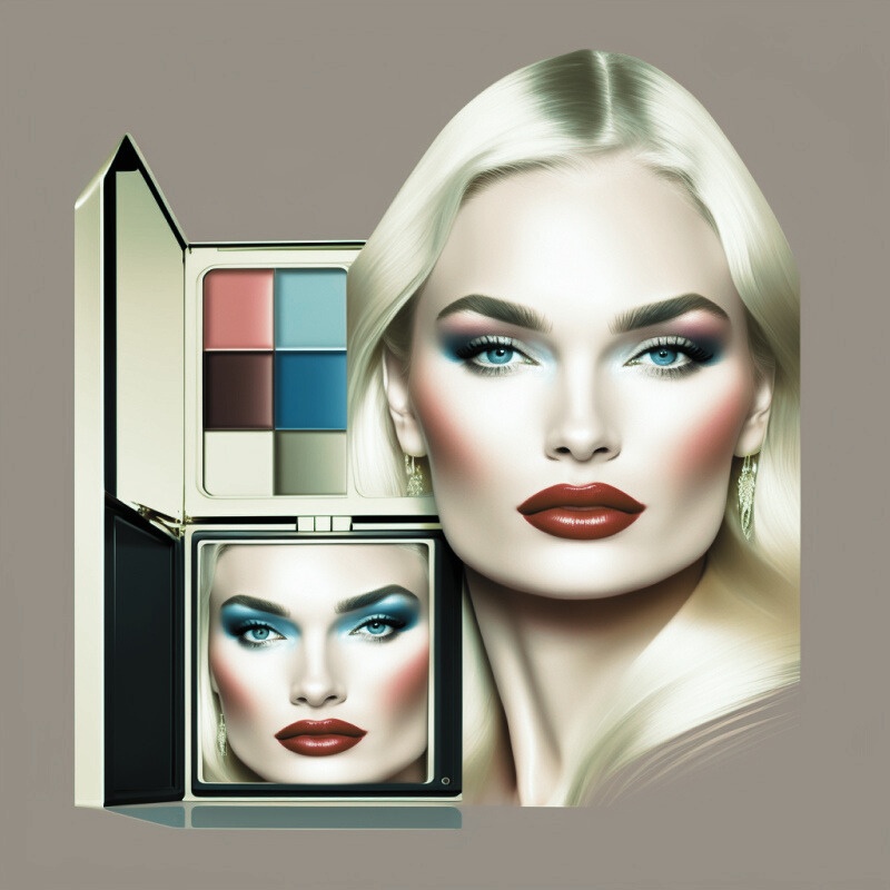 イラスト 女性ブロンド : 化粧品店向け Radiant Blonde: Art Illustration for a cosmetic store