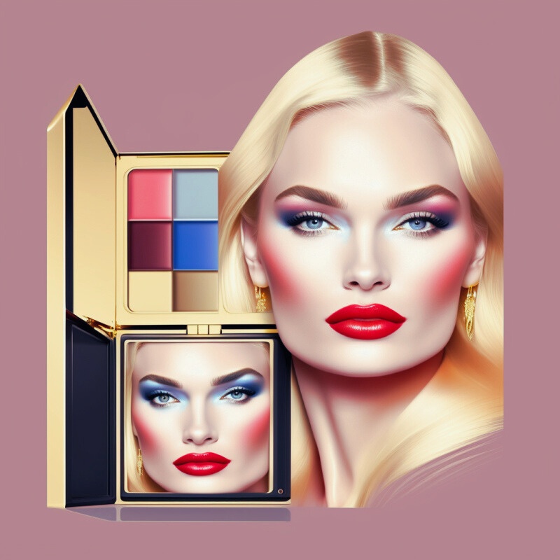 イラスト 女性ブロンド : 化粧品店向け Radiant Blonde: Art Illustration for a cosmetic store
