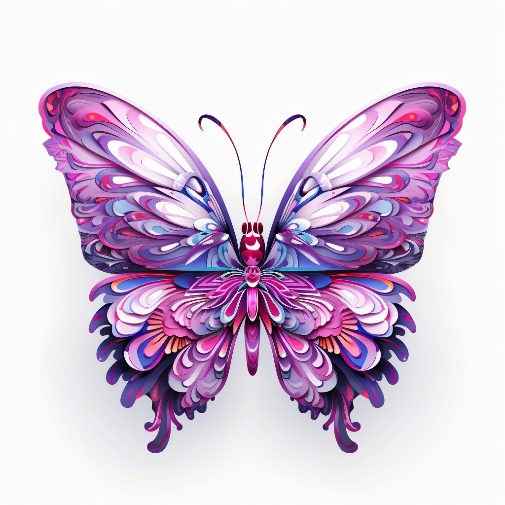 Graphic art Illustration butterfly "The Elusive Whisper of Wings" collection of graphic design illustrations