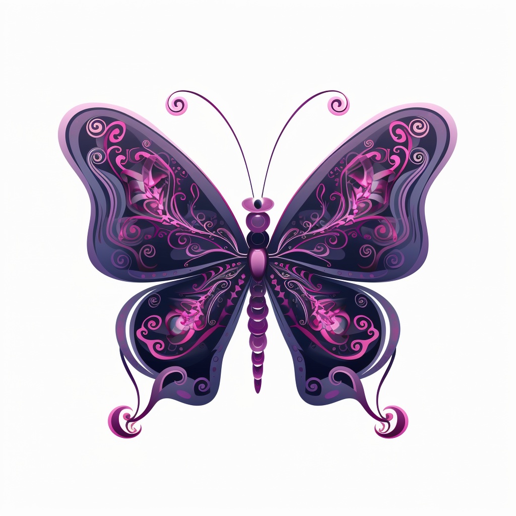 Graphic art Illustration butterfly "The Elusive Whisper of Wings" collection of graphic design illustrations