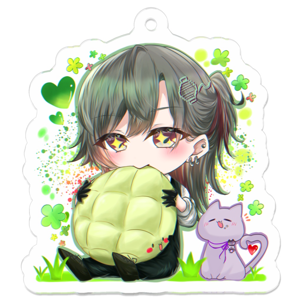 ちびとーひアクリルキーホルダー めろんぱんver.