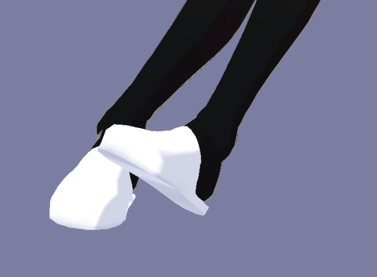 【VRoid用】Simple White Slippers シンプルな白いスリッパ
