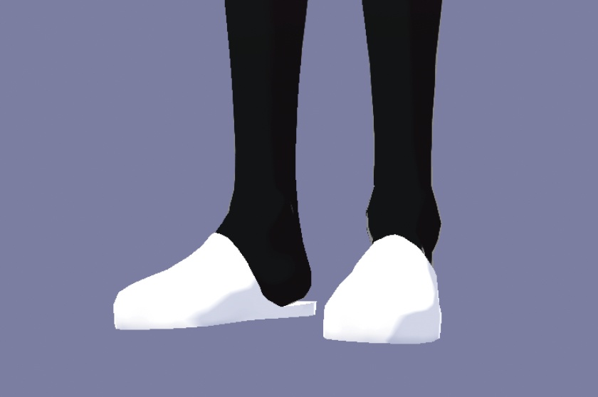 【VRoid用】Simple White Slippers シンプルな白いスリッパ