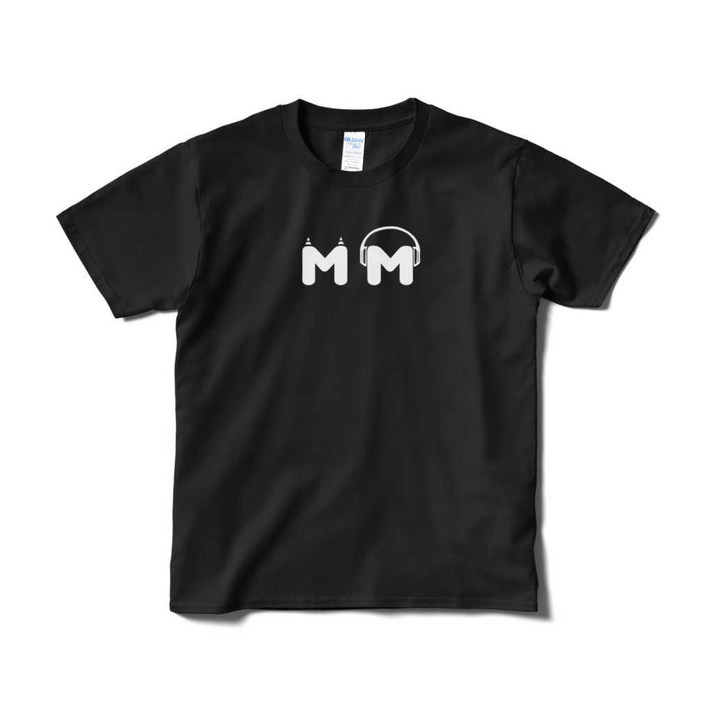 MMロゴTシャツ黒（GILDAN）
